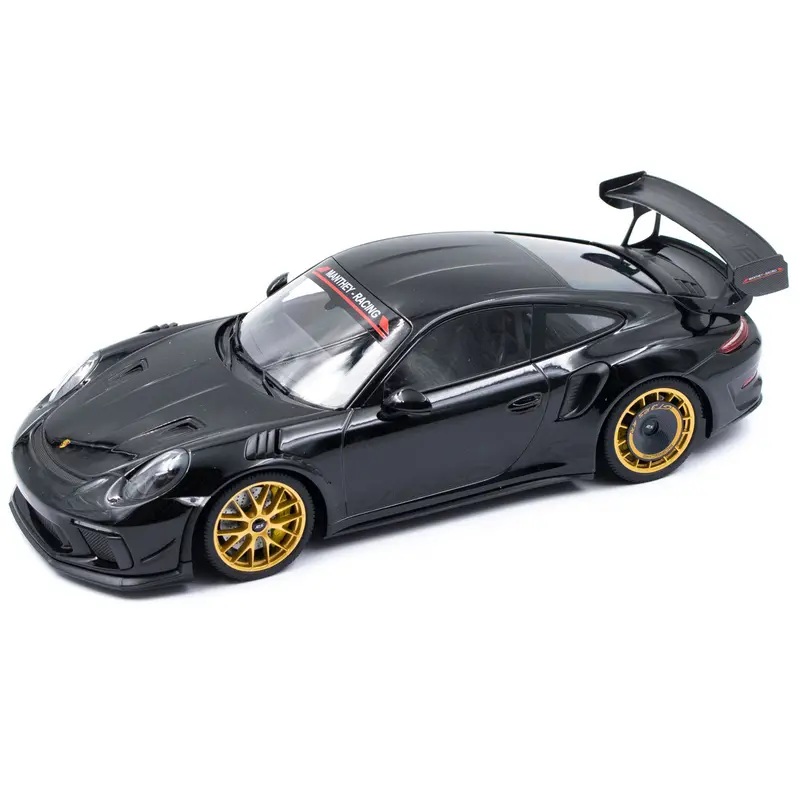 1:18 Porsche 911 Gt3 Rs Mr Manthey -- Black W/Gold Wheels -- Minichamps 1