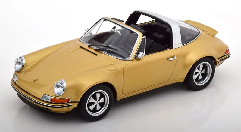 1:18 Porsche 911 Targa By Singer -- Gold Metallic -- Kk-Scale 1