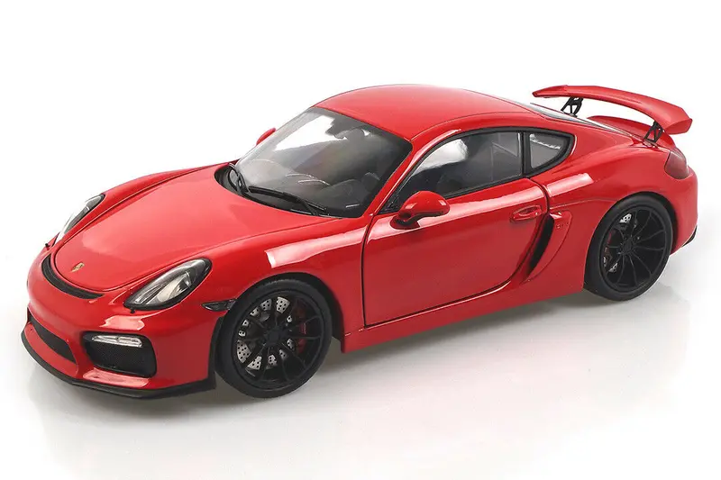 1:18 Porsche Cayman Gt4 -- Red -- Schuco 1