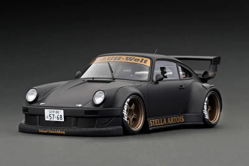 1:18 Rwb 930 -- Matte Black "Stella Artois" -- Ignition Model Porsche Ig2474 1