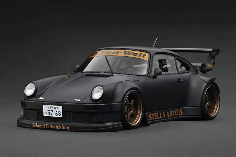 1:18 Rwb 930 -- "Stella Artois" Matte Black -- Ignition Model Porsche 911 Ig3695 1