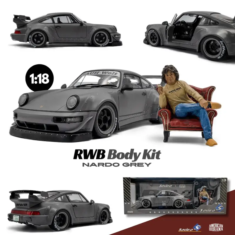 1:18 Rwb 964 - Nardo Grey W/Akira Nakai Figurine -- Solido X American Diorama 1