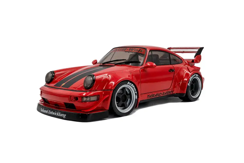 1:18 Rwb 964 -- "Taikano Kaishin" Red W/Black Stripes -- Solido Porsche 911 1