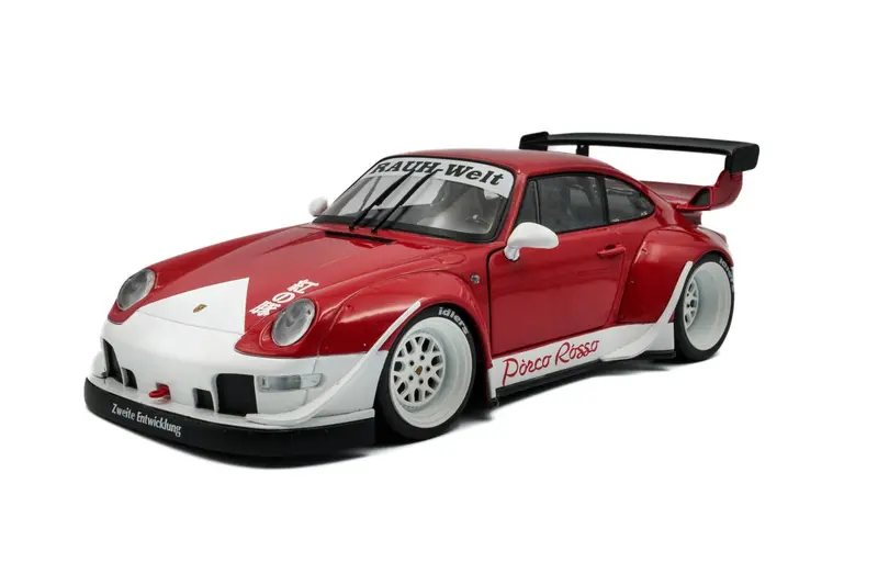 1:18 Rwb 993 -- Porco Rosso Red/White -- Solido Porsche 911 1