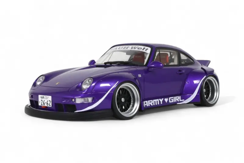 1:18 Rwb 993 (Porsche 911) -- "Army Girl" Purple -- Gt Spirit Gt562 1