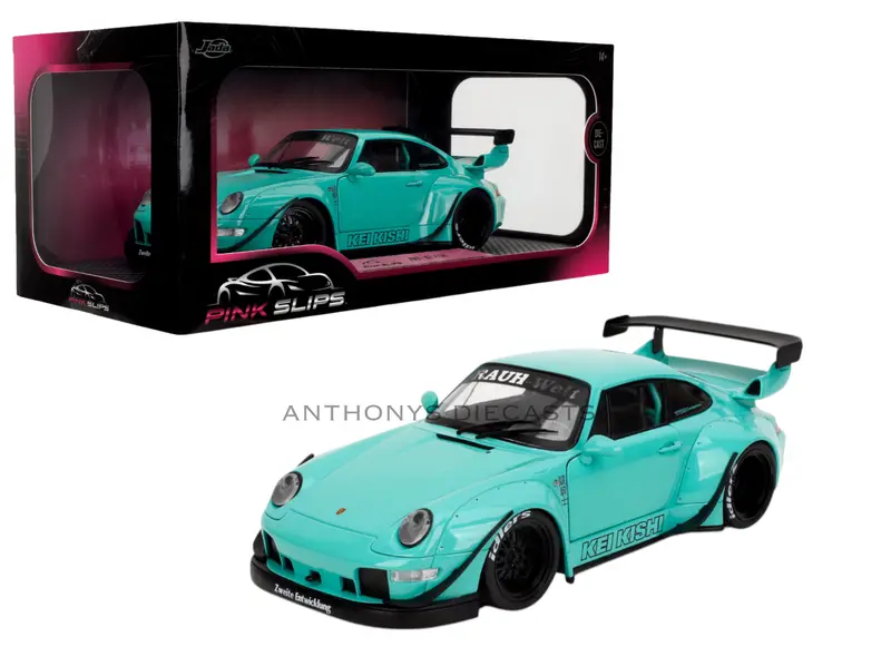 1:18 Rwb 993 (Porsche 911) -- Kei Kishi - Turquoise -- Jada: Pink Slips 1