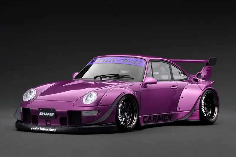 1:18 Rwb 993 (Porsche 911) -- Purple Metallic -- Ignition Model Ig3623 1