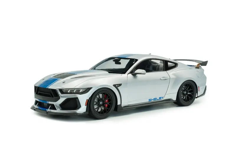 1:18 Shelby Mustang Super Snake 2025 -- Grey W/Blue Stripes -- Solido Ford 1
