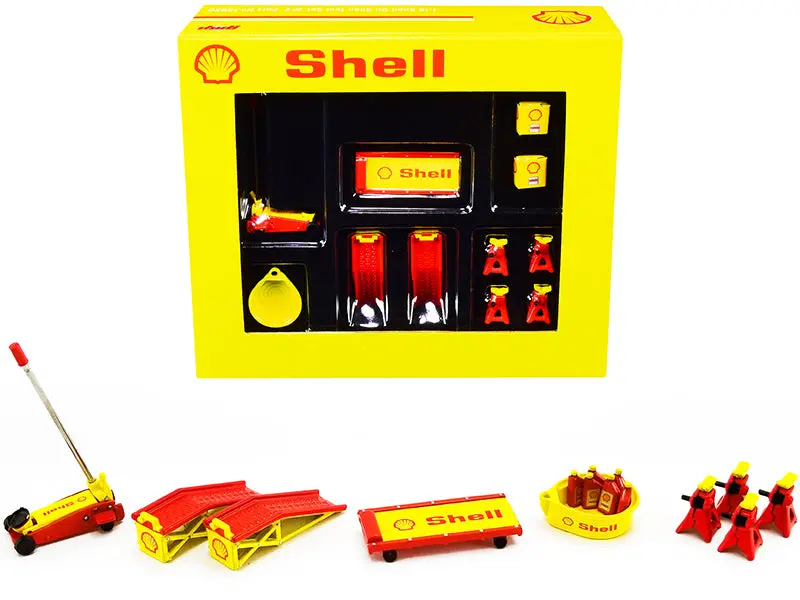 1:18 Shell Oil -- Themed Garage Tool Set -- Gmp 1