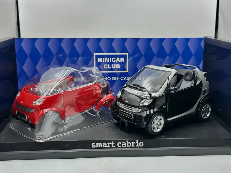 1:18 Smart Fortwo Cabrio -- Red / Black / Silver -- Kyosho 09101R 1