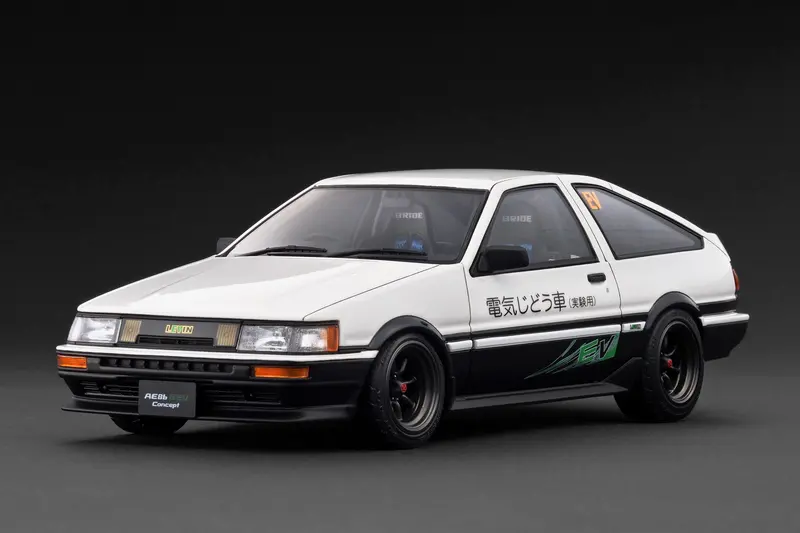 1:18 Toyota Corolla Levin (Ae86) Bev -- Initial D White/Black -- Ignition Ig3807 1