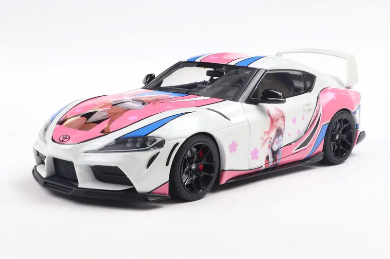 1:18 Toyota Gr Supra (A90) 2024 -- Itasha White/Pink -- Solido 1