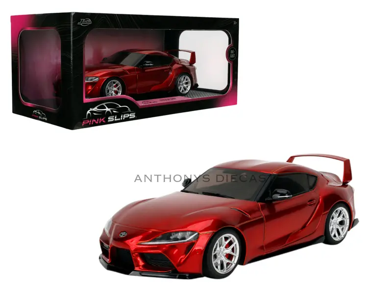 1:18 Toyota Gr Supra (A90) -- Red Metallic -- Jada: Pink Slips 1