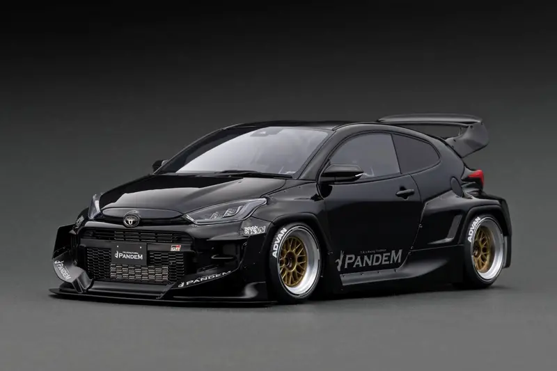 1:18 Toyota Gr Yaris Pandem -- Black -- Ignition Model Ig2901 1