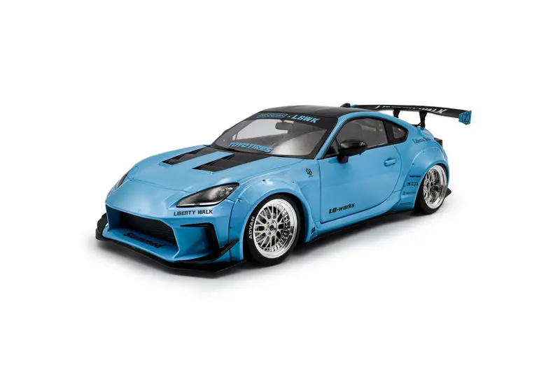 1:18 Toyota Gr86 Pandem Rocket Bunny 2024 -- Baby Blue/Black -- Solido 1