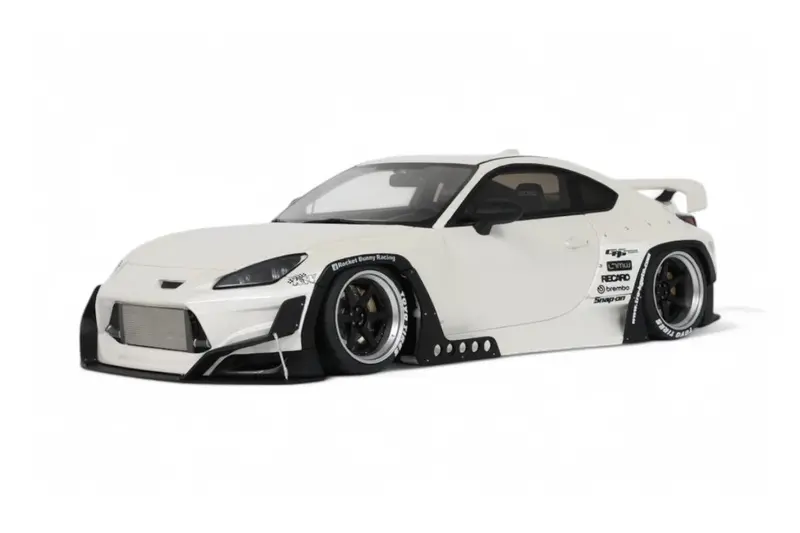 1:18 Toyota Gr86 Pandem -- White/Black -- Gt Spirit 1