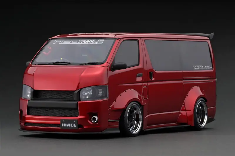 1:18 Toyota Hiace Tsd Works -- Red Metallic  -- Ignition Model Ig2806 1