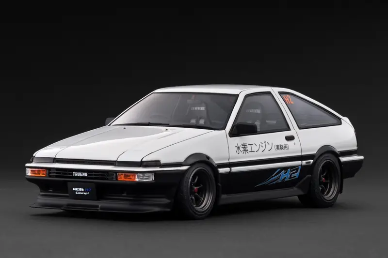1:18 Toyota Sprinter Trueno (Ae86) H2 - Initial D White/Black -- Ignition Ig3809 1