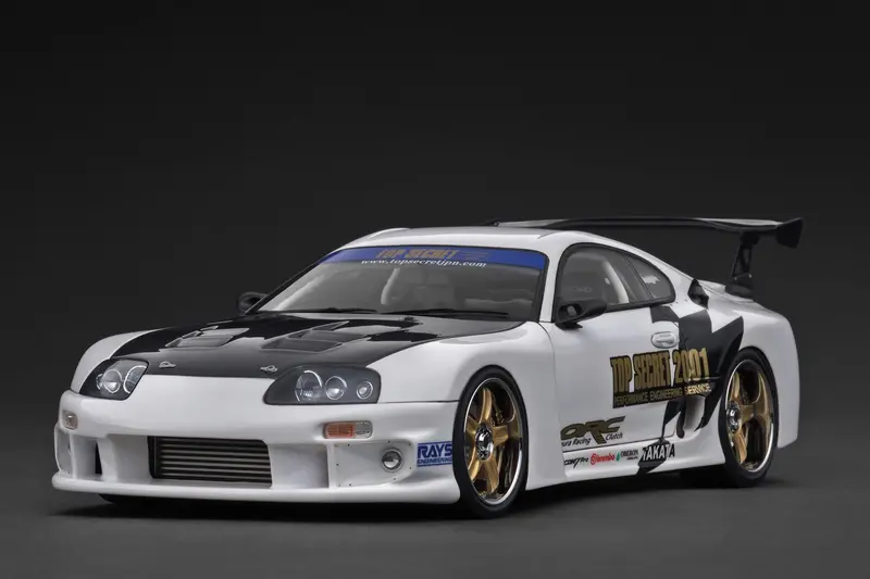 1:18 Toyota Supra (A80) -- Top Secret Gt300 White -- Ignition Model Ig3744 1