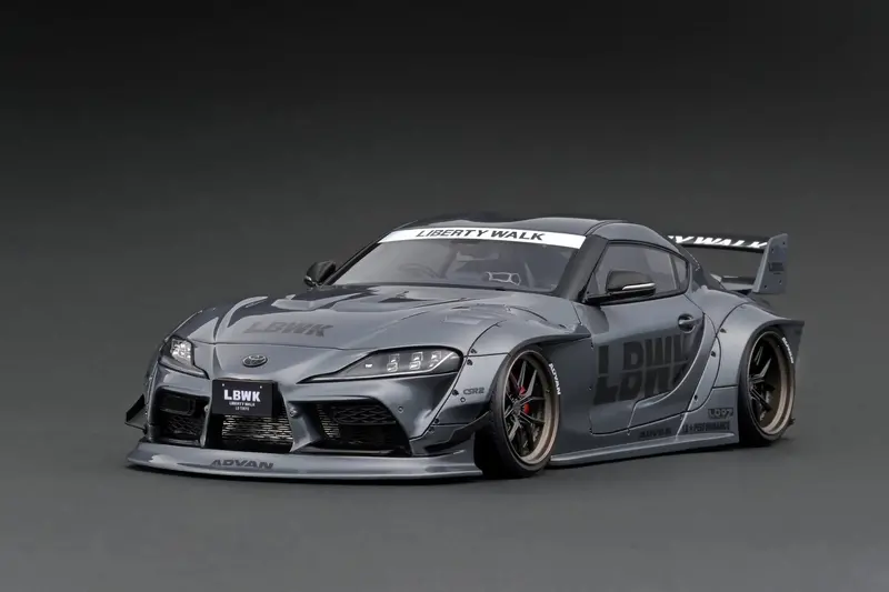 1:18 Toyota Supra (A90) Lb-Works -- Gun Metallic Grey -- Ignition Model Ig2657 1