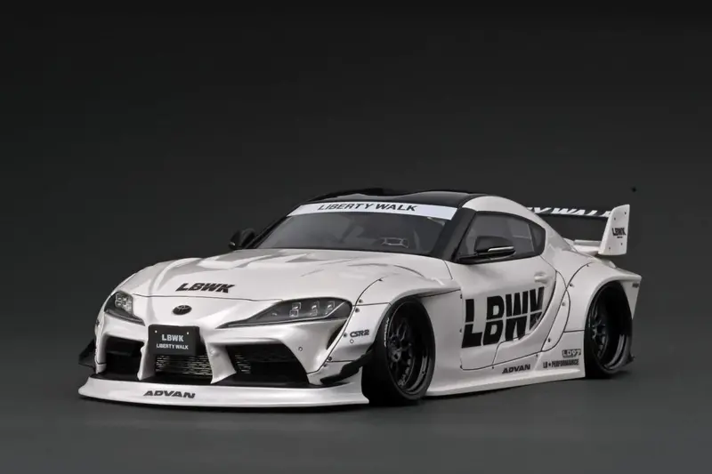 1:18 Toyota Supra (A90) Lb-Works -- White -- Ignition Model Ig2648 1