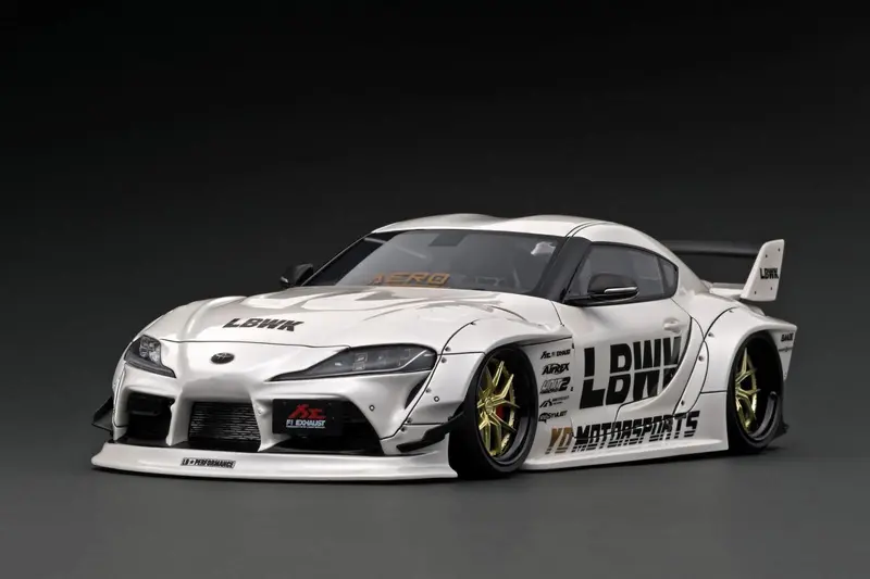1:18 Toyota Supra (A90) Lb-Works -- White -- Ignition Model Ig2653 1