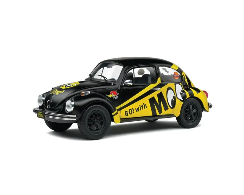 1:18 Volkswagen Beetle 1974 -- Mooneyes Yellow/Black -- Solido 1
