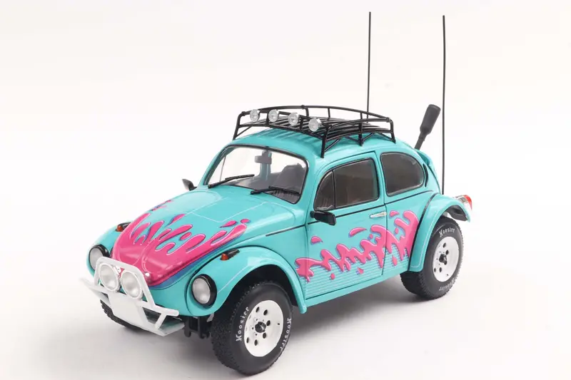 1:18 Volkswagen Beetle Baja -- Turquoise Blue/Pink -- Solido 1