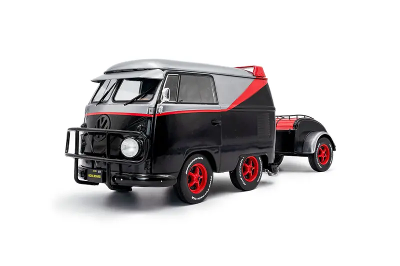 1:18 Volkswagen Shorty "Kool Kombi" -- Black/Grey (A-Team) -- Solido 1