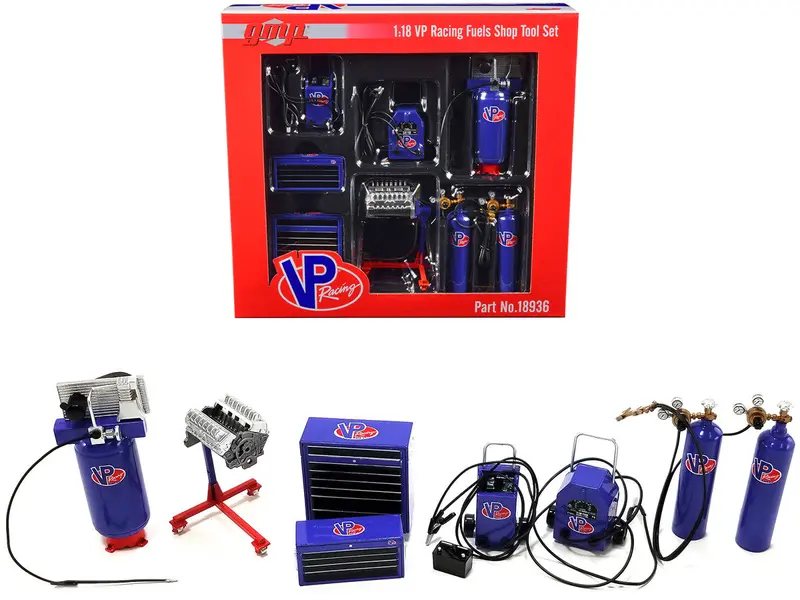 1:18 Vp Racing Fuels -- Themed Garage Shop Tool Set -- Gmp 1