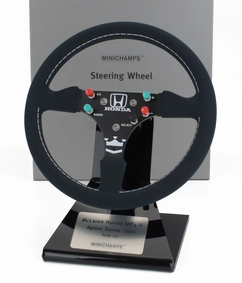 1:2 1991 Ayrton Senna Steering Wheel -- Mclaren Mp4/6 -- Minichamps F1 1
