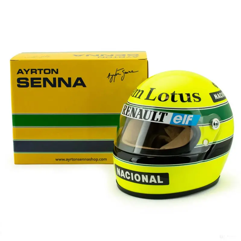 1:2 Helmet -- 1985 Season - Ayrton Senna -- Bell Mini Helmet F1 1