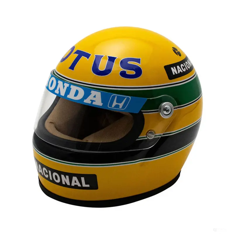 1:2 Helmet -- 1987 Season - Ayrton Senna -- Bell Mini Helmet F1 1