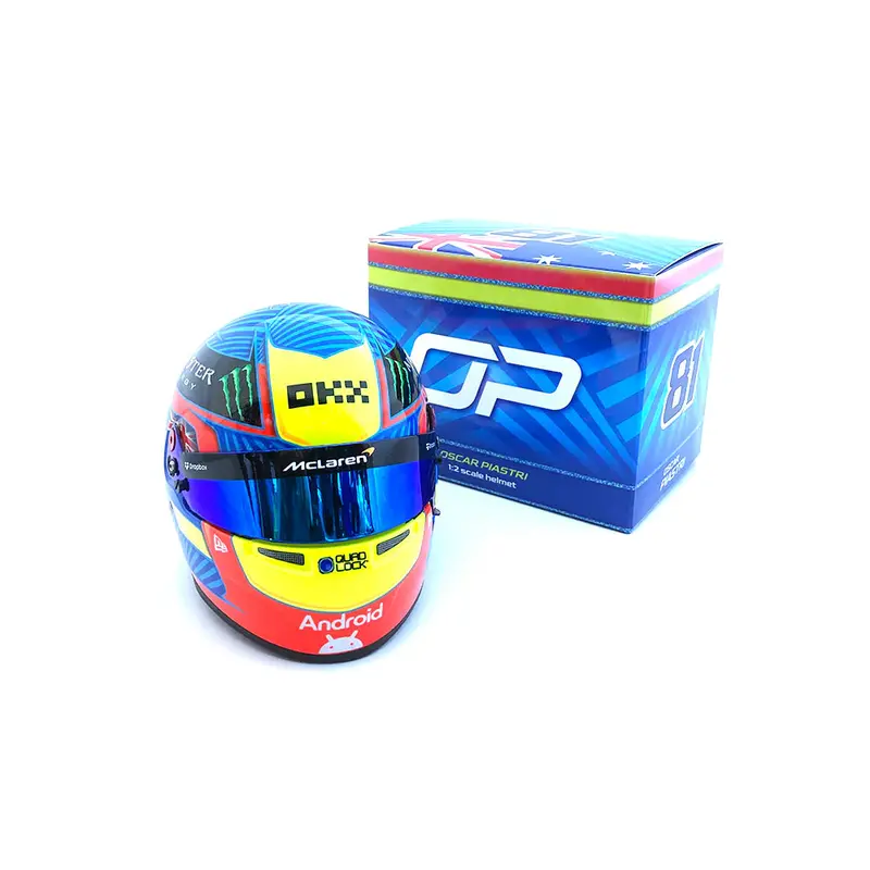 1:2 Helmet -- 2024 Oscar Piastri - Mclaren -- Bell Mini Helmet F1 1