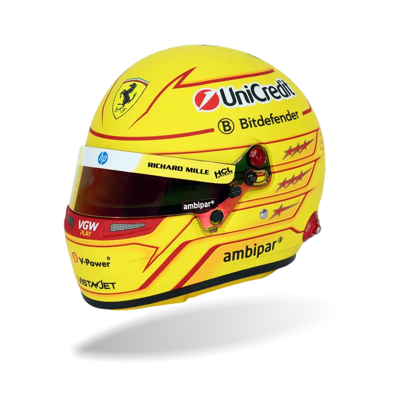 1:2 Helmet -- 2025 Lewis Hamilton - Ferrari -- Bell Mini Helmet F1 1