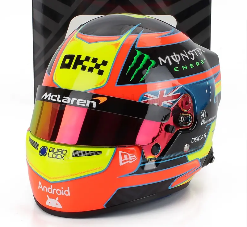 1:2 Helmet -- 2025 Oscar Piastri - Mclaren -- Bell Mini Helmet F1 1