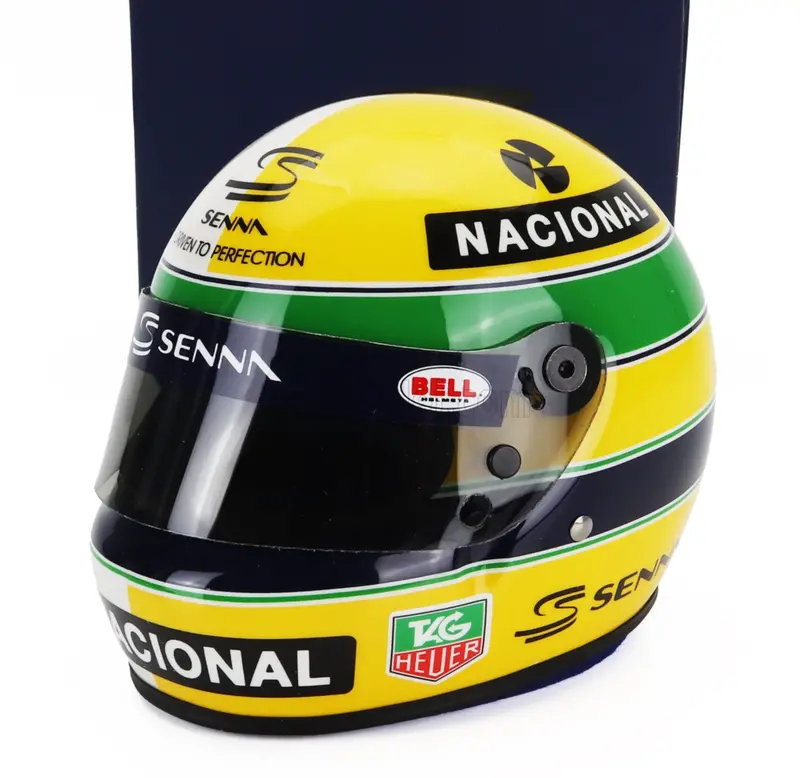 1:2 Helmet -- Ayrton Senna 30 Years Legacy Tribute -- 2023 Bell Mini Helmet F1 1