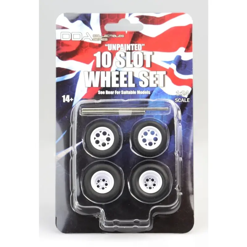 1:24 10-Slot Wheel Set -- Unpainted -- Custom "Slammed" Drag -- Dda 1