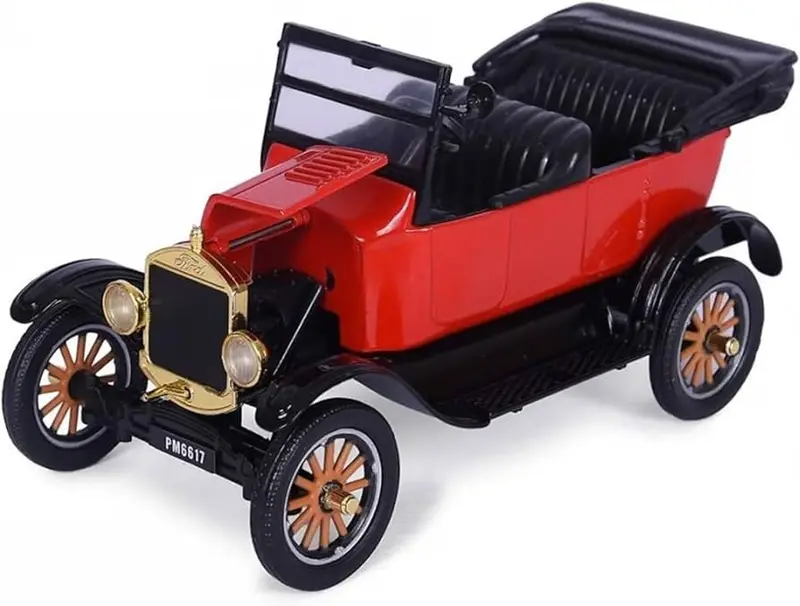 1:24 1925 Ford Model T Touring Convertible -- Red / Black -- Motormax 1