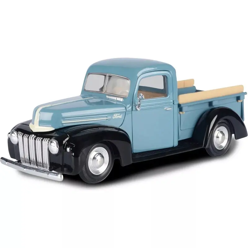 1:24 1942-47 Ford "Jailbar" Pickup Truck -- Blue / Black -- Motormax 1