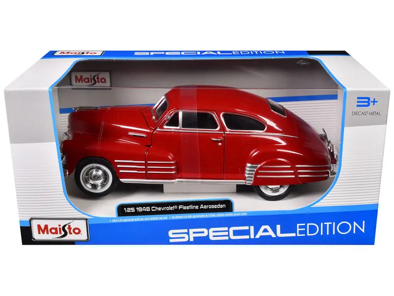 1:24 1948 Chevrolet Fleetline Aerosedan -- Red -- Maisto 1