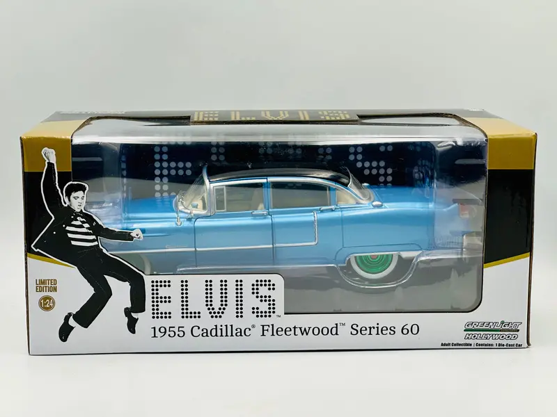 1:24 1955 Cadillac Fleetwood - Elvis Presley - Blue *Chase Version* - Greenlight 1