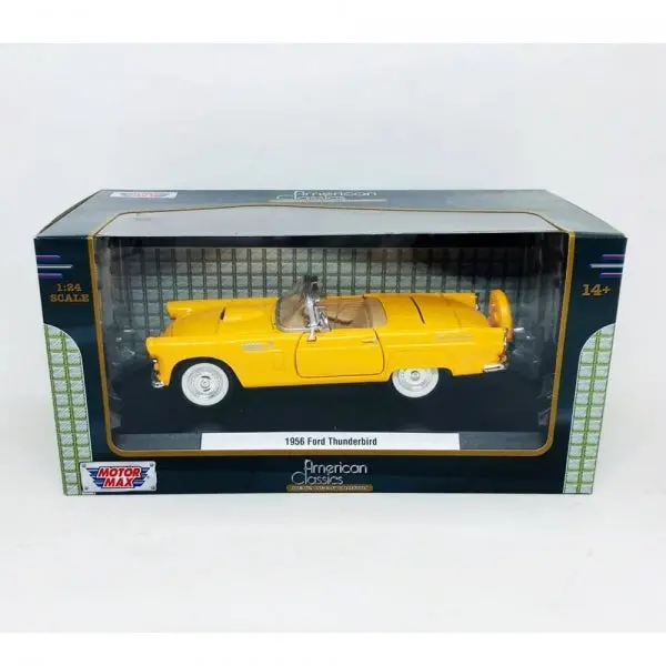 1:24 1956 Ford Thunderbird -- Yellow -- Motormax 1