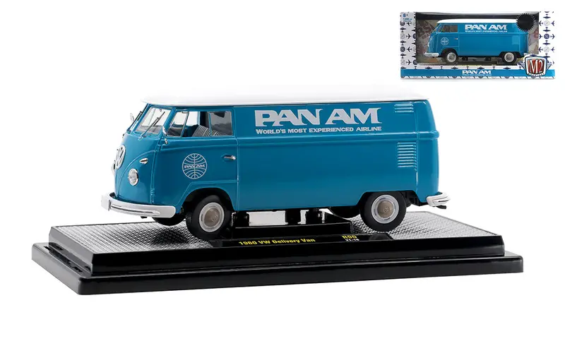 1:24 1960 Volkswagen (Vw) Kombi Delivery Van - Blue Pan-Am Airline - M2 Machines 1