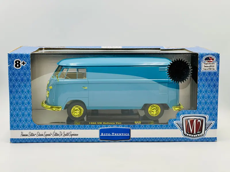 1:24 1960 Volkswagen (Vw) Kombi Van - Blue Pan-Am *Chase Version* - M2 Machines 1