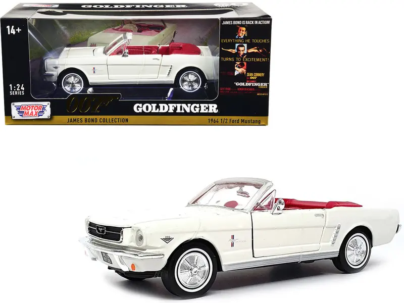 1:24 1964 1/2 Ford Mustang Convertible -- James Bond "Goldfinger" -- Motormax 1