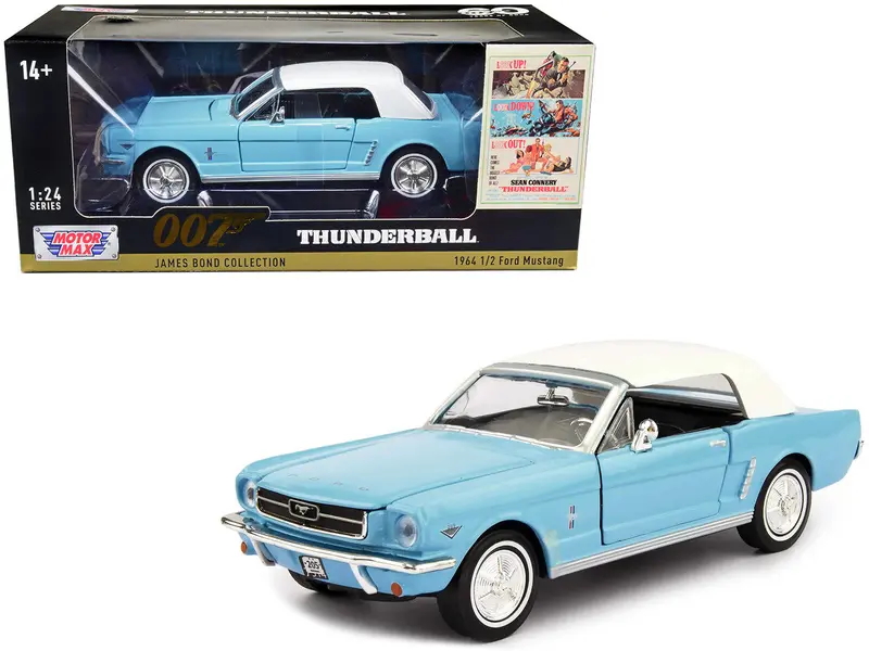 1:24 1964 1/2 Ford Mustang -- James Bond "Thunderball" -- Motormax 1