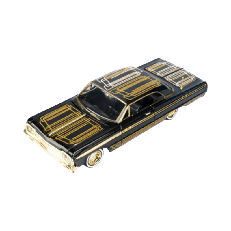 1:24 1964 Chevrolet Impala Lowrider -- Black/Gold -- Motormax Midnight Eclipse 1