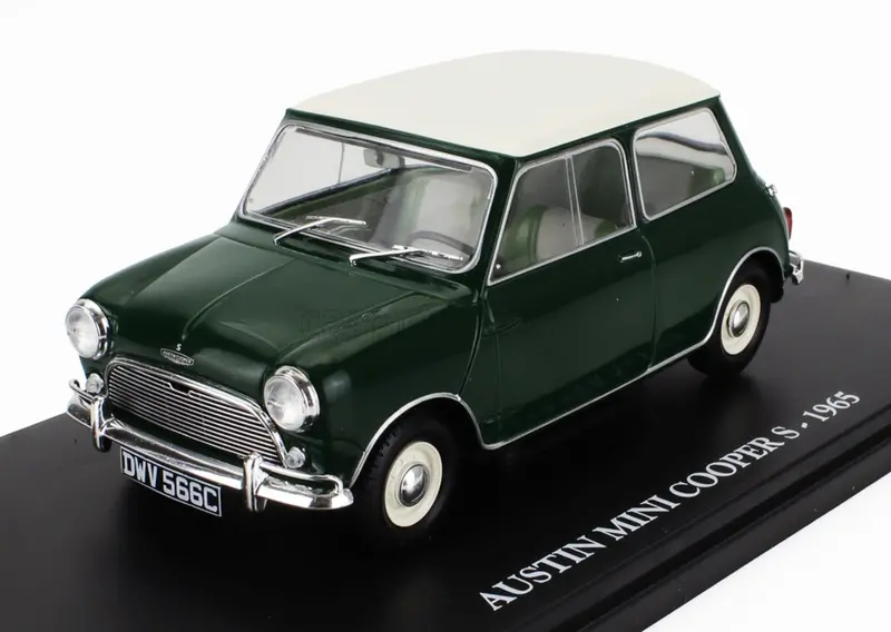1:24 1965 Austin Mini Cooper S -- Dark Green / Cream -- Atlas/Edicola 1