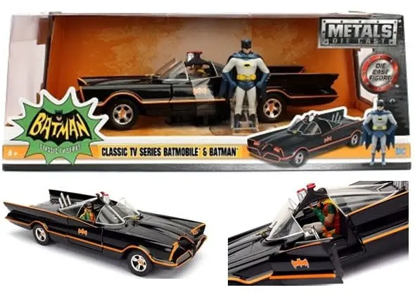 1:24 1966 Batmobile W/Batman Figurine -- Classic Tv Series -- Jada 1